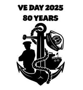 VE DAY 2025 80 Years Sailor Decal Stickers Choose Your Colour And Size - Picture 1 of 12