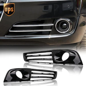 For Audi A8 D4 2011 2012 2013 2014 Fog Grilles 2pcs Front Bumper Fog Light Cover - Picture 1 of 9