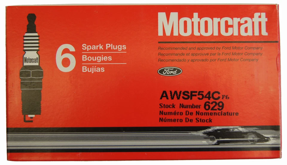 Bujías Motorcraft Stock No. 629 AWSF54C Pack de 6 Nuevos Foto 1 de 1