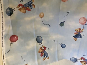 Daisy Kingdom 4 Springs #4997 All over Clouds Blue Jeans Teddybär 24” L x 44” W - Bild 1 von 7