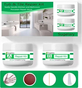 Porcelain Repair Kit Fiberglass Repair Kit for Shower White Tubs Tiles Ceramic - Picture 1 of 5