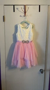 Emily Rose floral tulle sparkle flowy dress girls size 10 - Picture 1 of 10