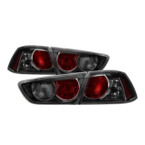 Mitsubishi 08-17 Lancer Black Smoke Replacement Tail Lights Pair Set 08-15 EVO X - Picture 1 of 2