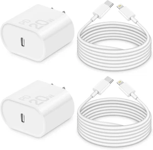 I Phone Charger 10Ft Fast Charging【Mfi-Certified】 2-Pack 20W PD Fast Charger ... - Picture 1 of 1