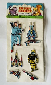 Buck Rogers Vintage 1979 Puffy Stickers old stock bootleg Taiwan - Picture 1 of 3