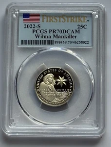2022 S PCGS PR70DCAM Wilma Mankiller - Quarter 25c First Strike - Picture 1 of 2