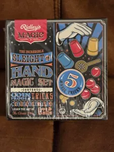 RIDLEY'S MAGIC The Incredible Sleight Of Hand Magic Set (5 MAGIC TRICKS) SEALED - Picture 1 of 3