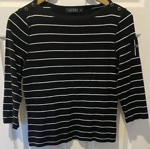 Lauren Ralph Lauren Hemd Damen Extra Large 3/4’s Arm Navy & White Stripe - Bild 1 von 11