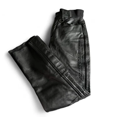 Pantalones de montar Harley Davidson FXRG de cuero negro para mujer talla 4 cintura 32 entrepierna Foto 1 de 4