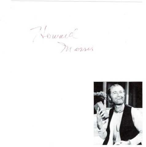 Howard Morris signed card! Andy Griffith Show! Cover