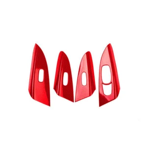 For Nissan Sentra 2013-2019 Red Carbon Fiber Window Lift Panel Switch Cover Trim - Bild 1 von 8