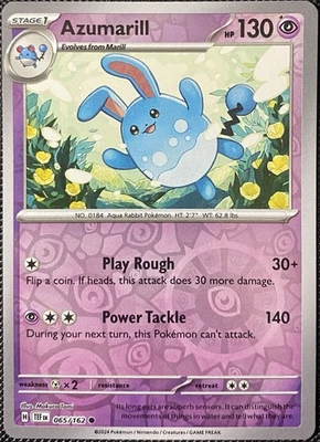 Azumarill 065/162 SV05: Temporal Forces Reverse Holo - Pokémon Card - Image 1 of 2