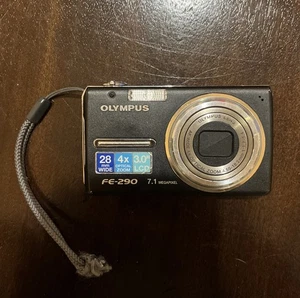 Olympus FE-290 7.1MP Digital Camera | 28mm Wide | 4x Optical Zoom +Charger, 2gb - Picture 1 of 8