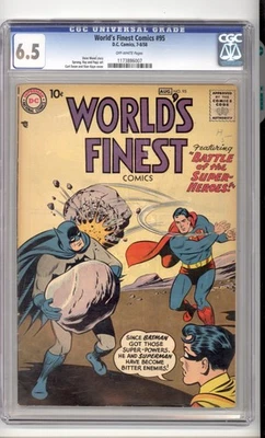 World's Finest Comics 95 CGC 6.5 Super-Man vs Batman  1958 - Image 1 of 3