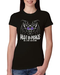 Rest In Peace Príncipe de las Tinieblas, Oz Gafas RIP Mujer Calce Ajustado Camiseta Junior - Imagen 1 de 3