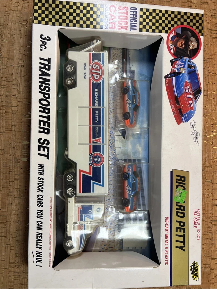 Richard Petty 1/64 Scale Die Cast Metal & Plastic NASCAR Transporter Set - Image 1 of 4