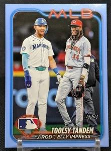 2024 Topps Update Father's Day Blue /50 Toolsy Elly De La Cruz Julio Rodriguez  - Picture 1 of 2