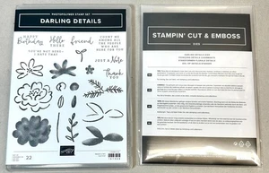 Stampin Up! DARLING DETAILS Stamp Set #3161368 & Dies #161370 Flowers Sentiments - Picture 1 of 2