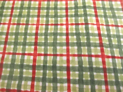 Cotton Fabric Mix N Match Plaid  by Susan Winget Red Green White 1yd 30" x 42 - Image 1 of 4