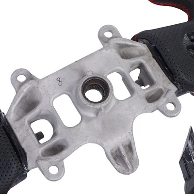 Carbon Fiber Steering Wheel Perforated Leather Non-Paddle Shifter Replacement - Image 1 of 4