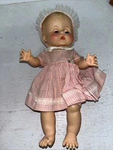Both 1965 Effanbee Doll Blue Eyes Open And Close 12 Inches 2400N - Picture 1 of 8