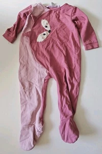 Topomini Strampler Rosa, Waldtiermotiv, Größe 74 - Bild 1 von 2
