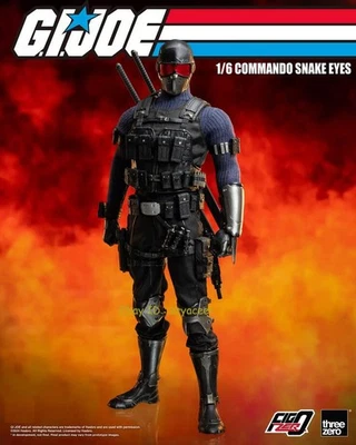 3ATOYS Threezero FigZero G.I. Joe Commando Snake Eyes 1/6 Figure In Stock - Image 1 of 4