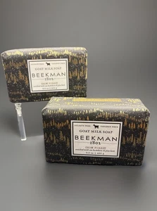 Juego de 2 jabones de leche de cabra Beekman 1802 ~ Bosque de nieve: corteza de espino cerval y pino 9 oz. - Imagen 1 de 5