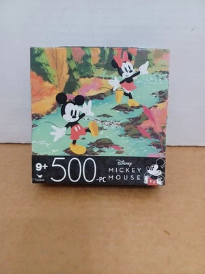 New Disney Mickey & Minnie Mouse Crossing a Stream 500 Piece Puzzle 11" x 14" - Image 1 of 4