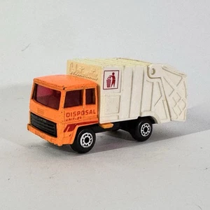 MATCHBOX # 36 ORANGE/WHITE REFUSE TRUCK MB36-D22 - Picture 1 of 7