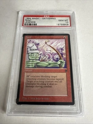 1994 Magic The Gathering Feint Legends PSA 10 - Image 1 of 2