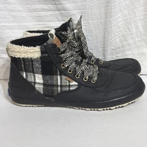 Keds Womens Scout Boot Iii Black Snow Boots SZ 9 WF65488 Plaid Sherpa Comfy EUC - Picture 1 of 8