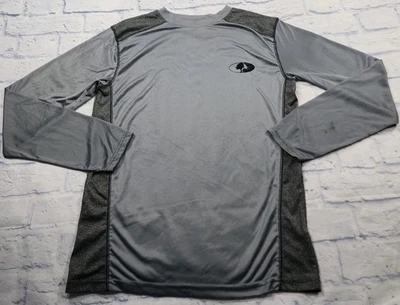 Mossy Oak MENS SIZE M Shirt Long Sleeve Gray Performance Outdoors Athletic Wear - Image 1 of 4