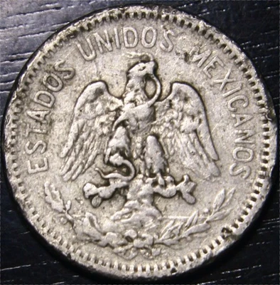 Moneda Mundial 1913 Mo México 5 Centavos Níquel 20mm Baja Acuñación Foto 1 de 2
