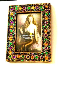 PGG Round Stones enclosed with Mini Mini Micro Gold Beads Photo Frame - 4 x 6 - Picture 1 of 1