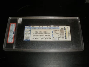 March 9, 2003 Knicks Vs Wizards Michael Jordan Last Game In MSG Full Ticket PSA - Picture 1 of 2