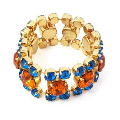 Harlequin Market Crystal Cuff - Topaz + Capri Blue - Image 1 of 3