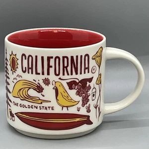 Taza de café roja Starbucks CALIFORNIA Been There Series Across the Globe - Imagen 1 de 6