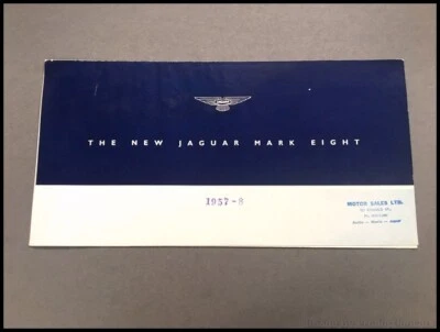 1957 1958 Jaguar Mark VIII Eight Vintage Car Sales Brochure Catalog Foto 1 de 4