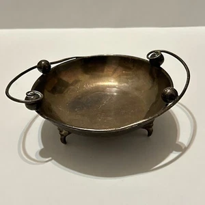 Vintage Marked Sterling Silver .925 Taxco Mexico Footed Bowl Dish 240g MCM - Picture 1 of 8