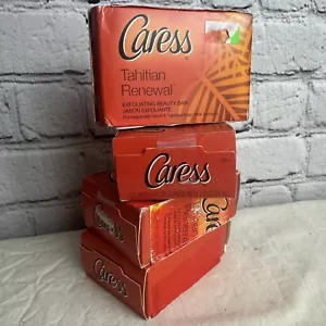 CARESS Seife 4X TAHITIANISCHE ERNEUERUNG Peeling Beauty Bar 4,25 Oz EA eingestellt - Bild 1 von 2