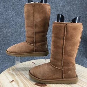 UGG Australia Boots Mens 6 Knee High Tall Flats Casual 52291 Brown Suede Pull On - Picture 1 of 14