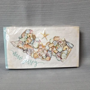 26 ct Pkg New Jersey Seashell Dinner Napkins Paper Christmas Tree Shop 11x15 New - Picture 1 of 9