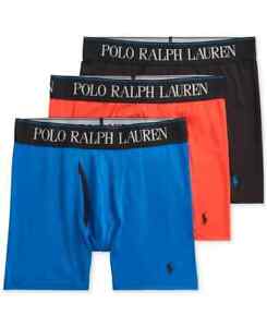 Polo Ralph Lauren L78704 Men's Multi 4D Flex Cool Boxer Briefs 3-Pack Size L