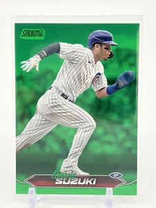 2024 Topps Stadium Club Seiya Suzuki #6 Green Foil 80/199 Chicago Cubs - Picture 1 of 2