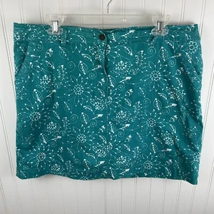 Laura Scott Womens Size 14 Skort Built in Shorts Skirt Pockets Teal A Line Mini - Picture 1 of 11