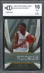 2007-08 SP Game Used #142 Kevin Durant Rookie Card BGS BCCG 10 Mint+ - Picture 1 of 2