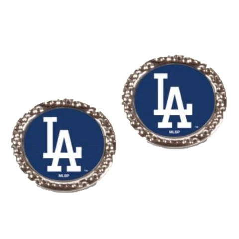 Los Angeles Dodgers Earrings Jewelry Carded Round Collectible Post Clasp Earring Cover