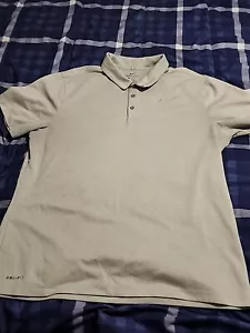 LARGE Nike Golf Dri-Fit Herren hellgrau Standard Fit leichtes Poloshirt - Bild 1 von 11
