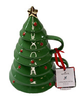Hallmark Christmas Tree Stacking Ceramic Mugs
